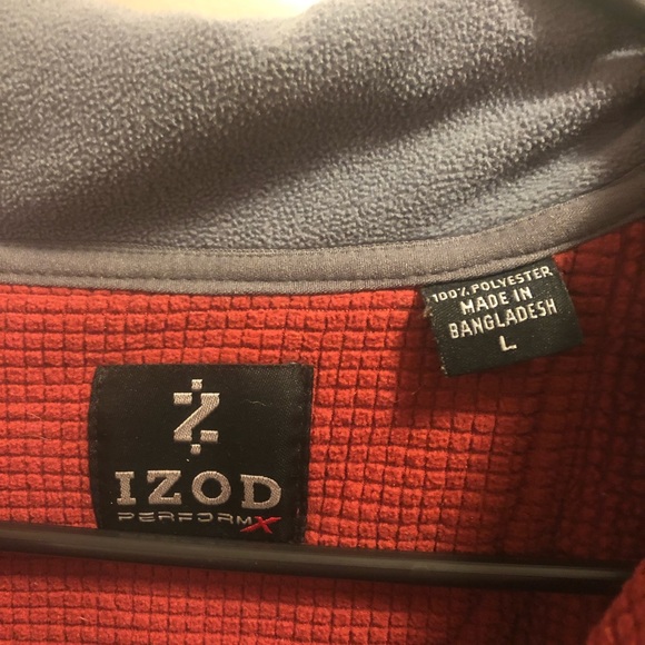 Izod, Large, Fire Orange 1/4 Zip Pullover - Picture 4 of 4